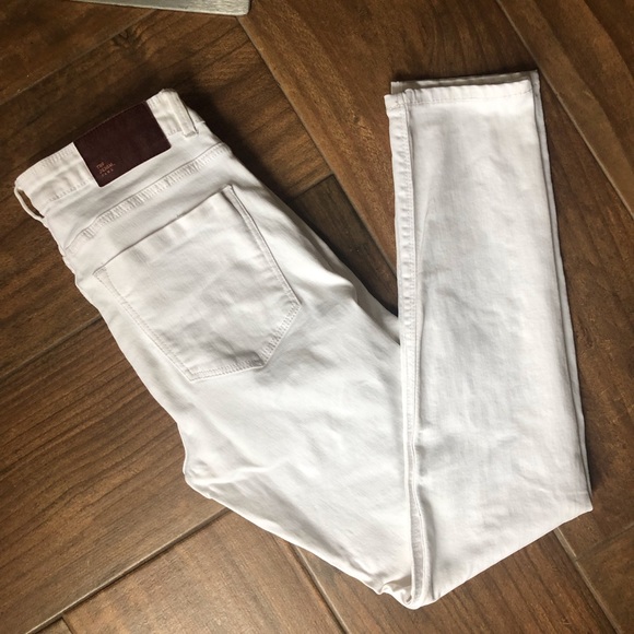 Zara Denim - Zara white denim skinny ankle jeans